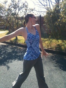 Adrienne Dress up and showing off