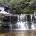 Waterfall at the top of Wentworth Falls